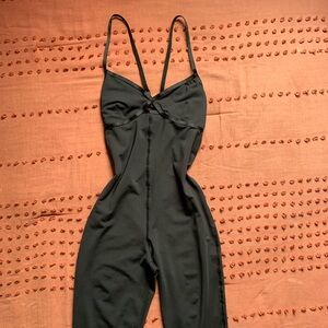 Aerie Black Strappy Jumpsuit